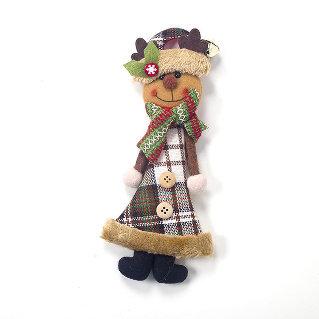 Home Lattice Cloth Santa Claus Doll