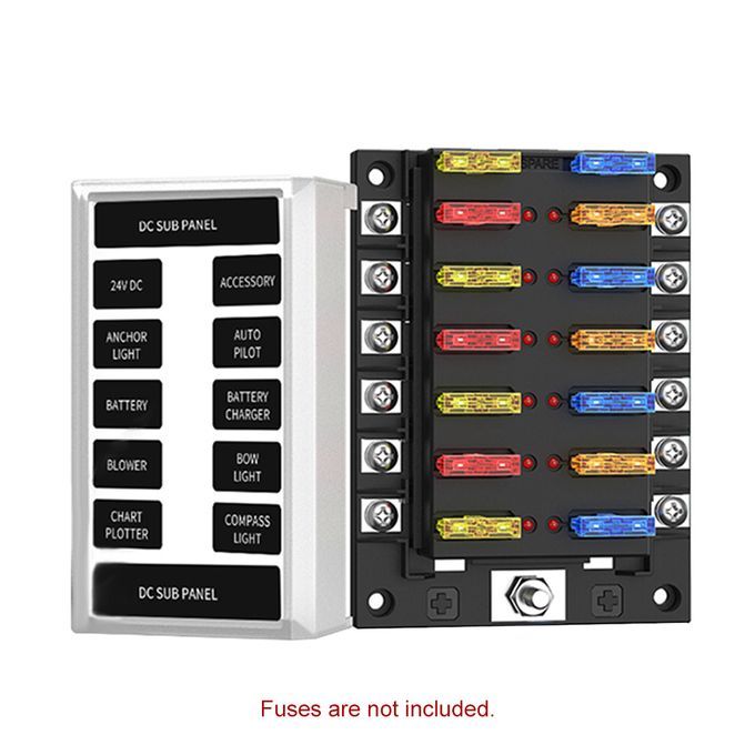 12 Way  Fuse Block Fuse Holder Box New 6 Circuit