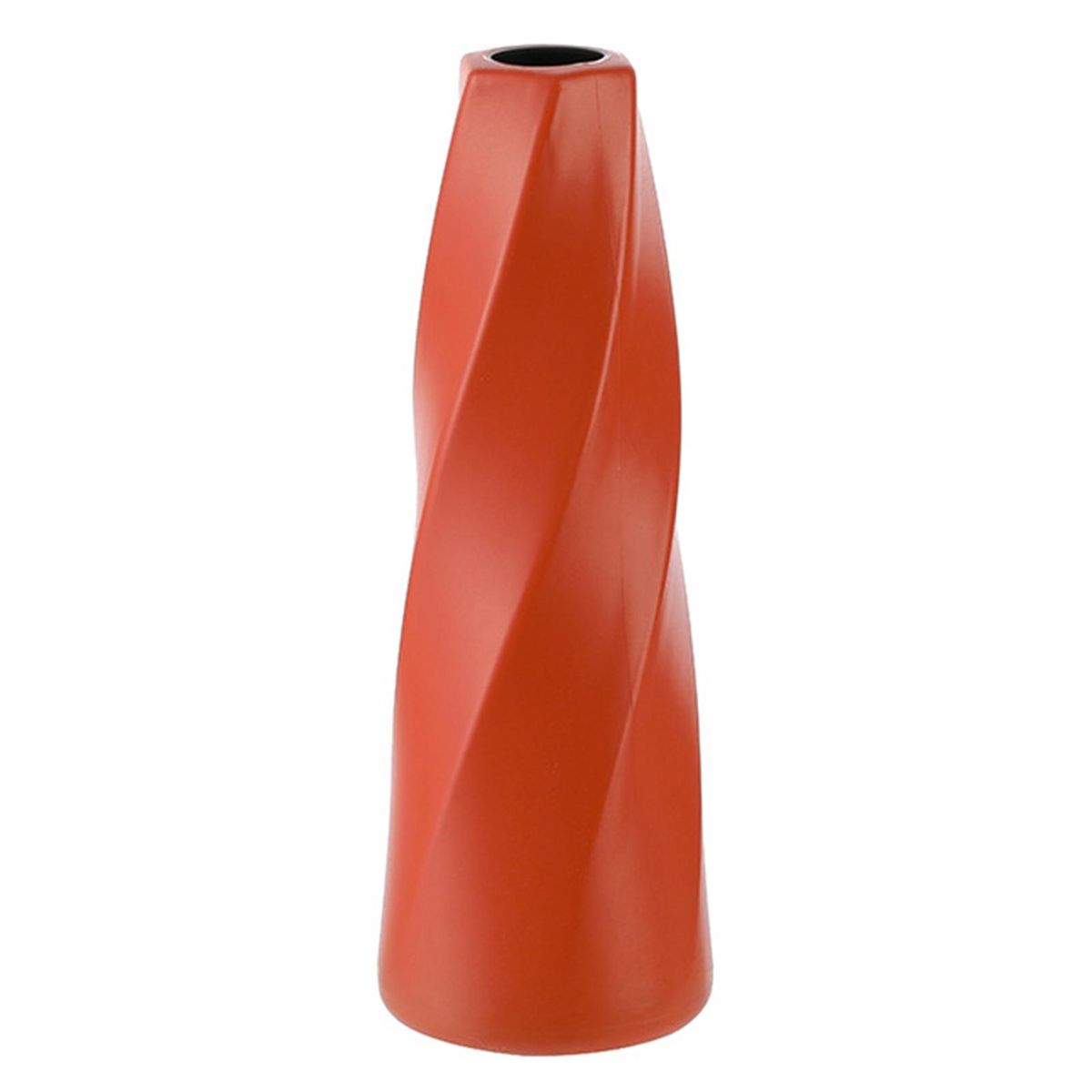 Unbreakable Flower Vase Modern Clear Texture-Brick Red