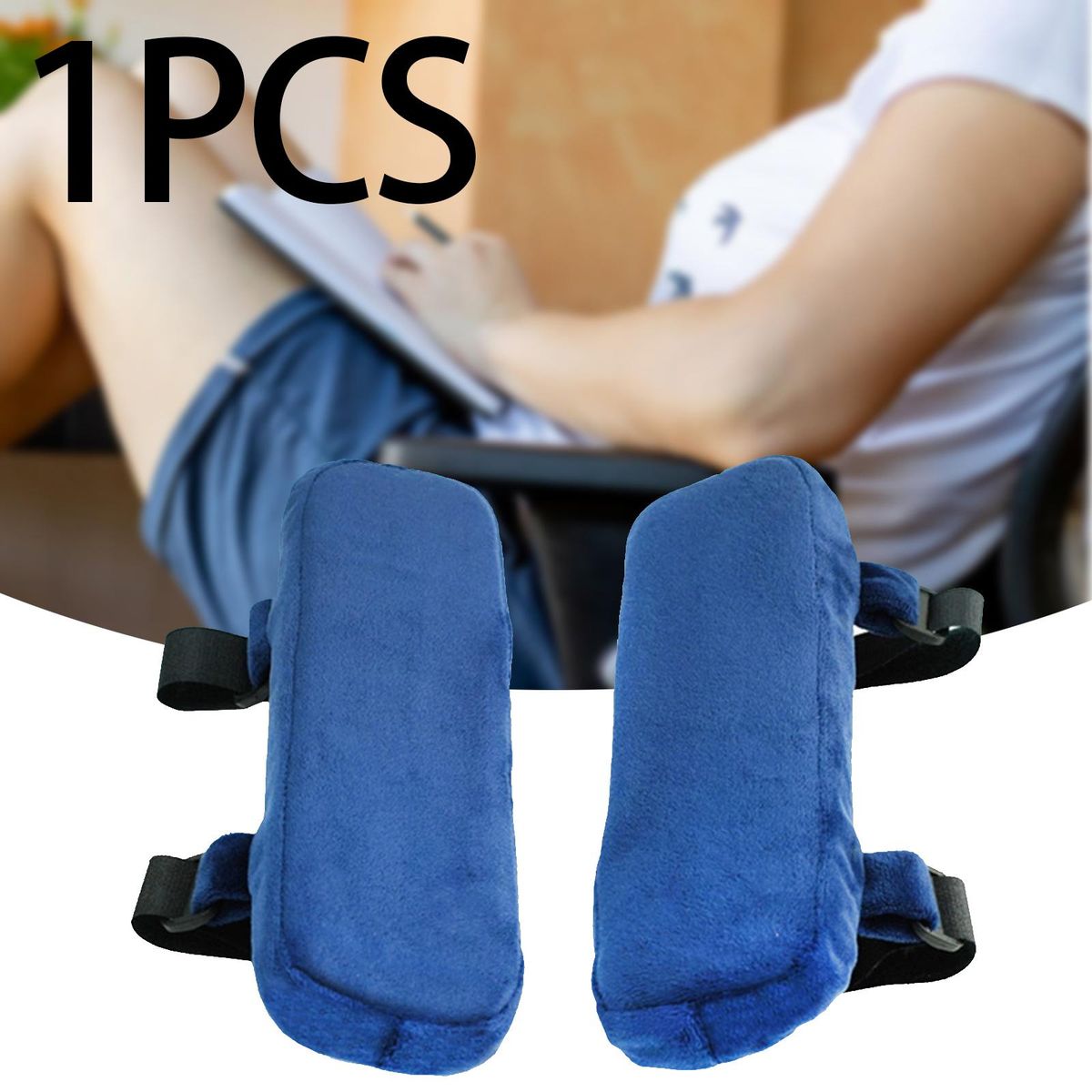 Armrest Pads Soft Removable Cover Arm Rest Pillow Blue