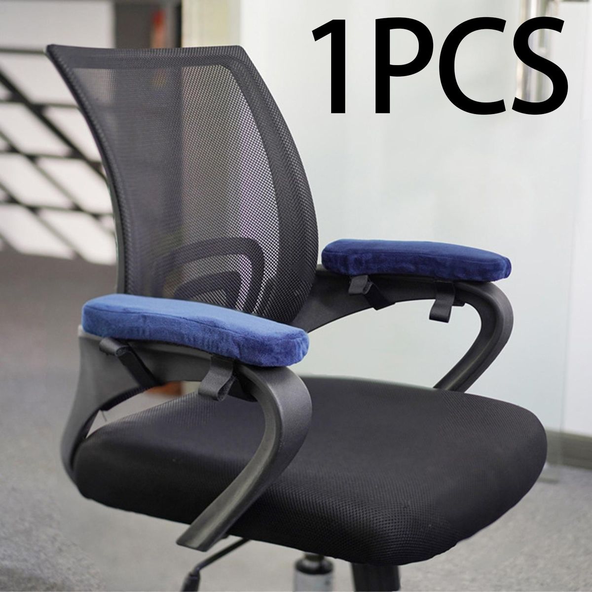 Armrest Pads Soft Removable Cover Arm Rest Pillow Blue