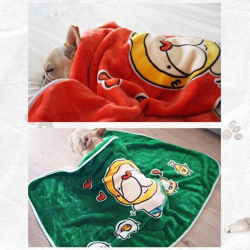 100*70CM Warm Flannel Pet Dog Cat Pad Blanket Warming  [Red]