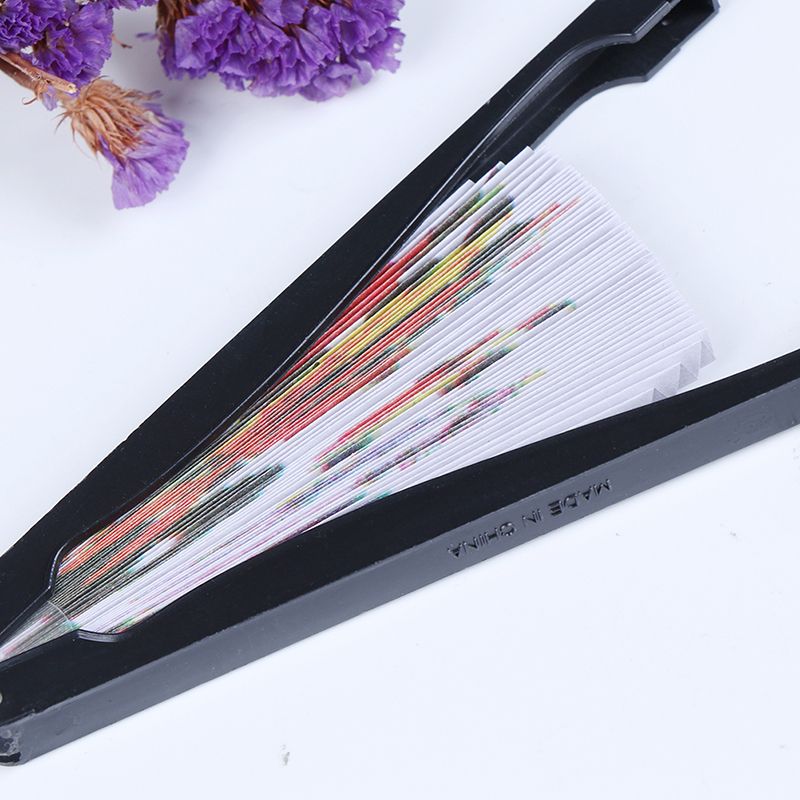 Female Handheld Folding Party Decor 12.5cm Printed Paper Decorative Fan Chinese Pocket Round Chic Fan Circle Gift Hand Fan