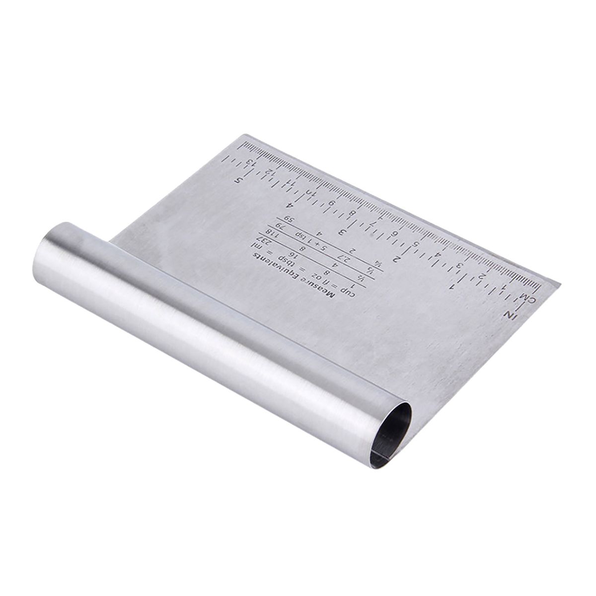 Stainless Steel Pizza Dough Scraper Scale Cutter Kitchen