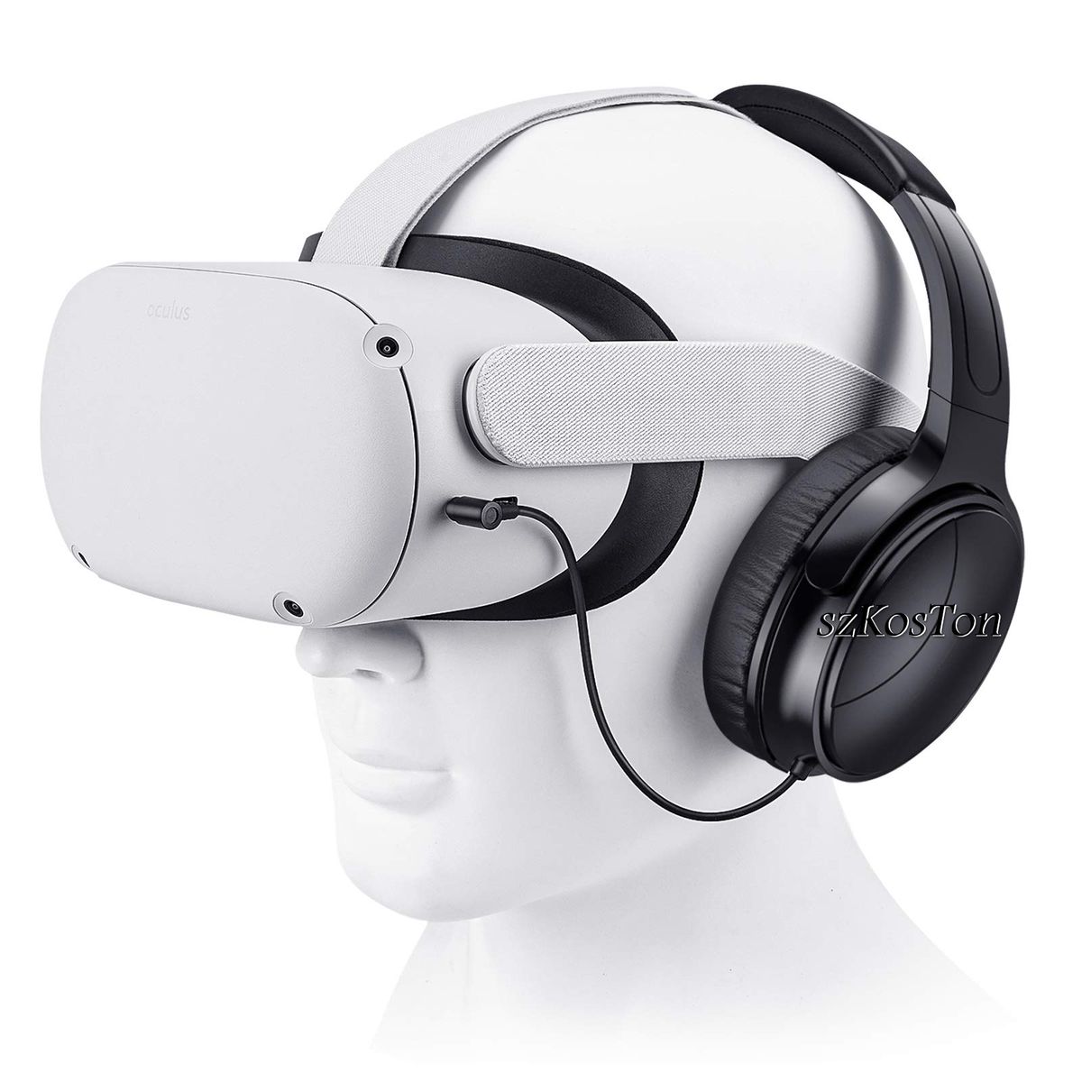 For Oculus Quest 2 VR Headset Earmuffs Noise Reduction Gaming Headphone Increase PC Games Immersion For Meta Quest 2 Accessories B