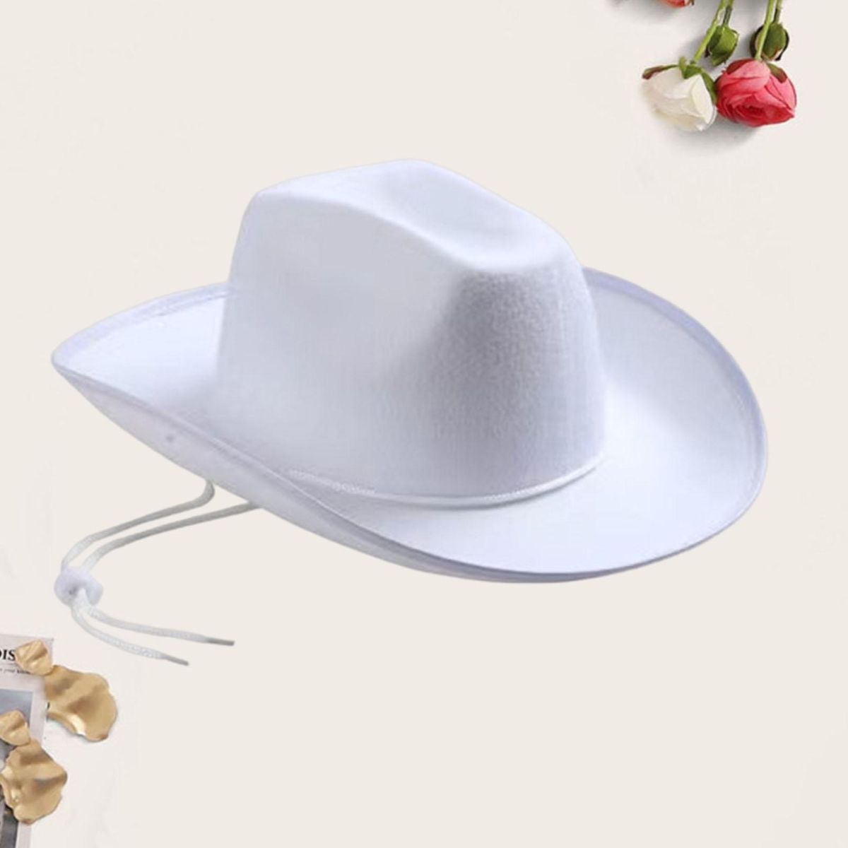 Jazz Hat Western Cowgirl Jazz Sun Hat White