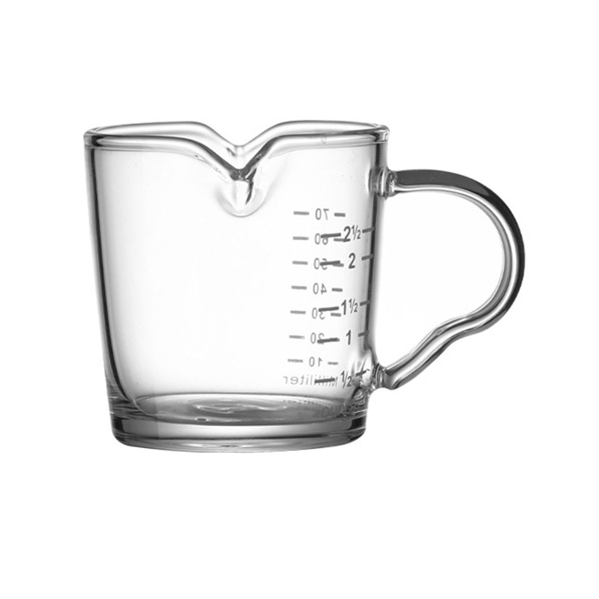 Milk Cup With Wood Handle Spout Measuring Cup E