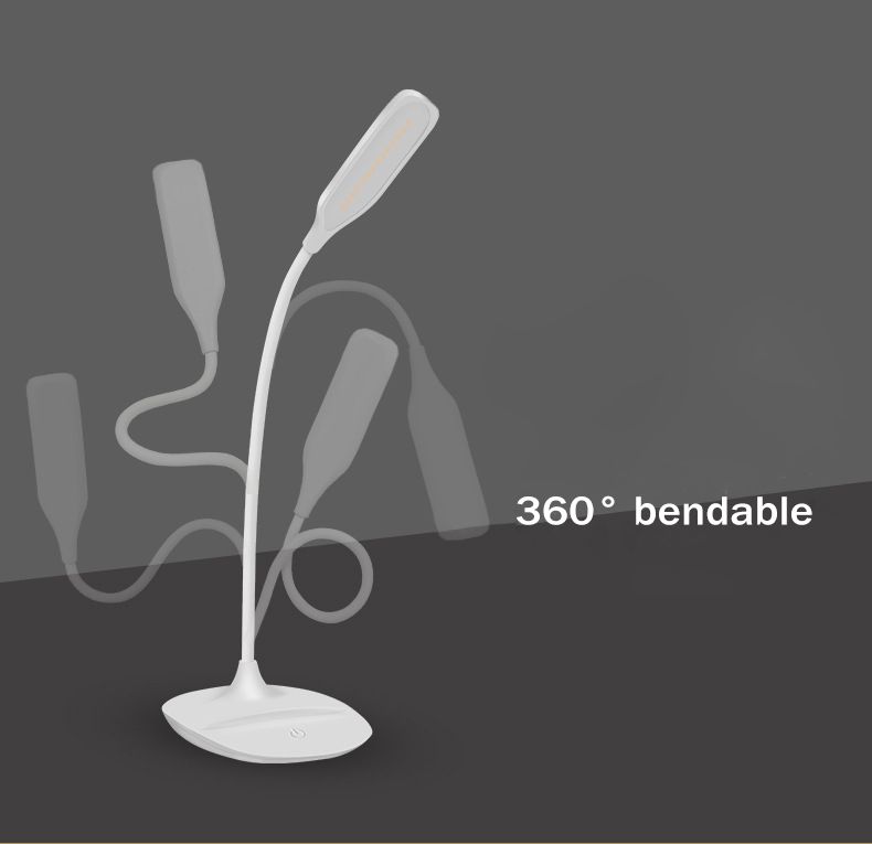 QD3 Rechargeable LED Table Lamp 3 Levels Bendable USB Eye