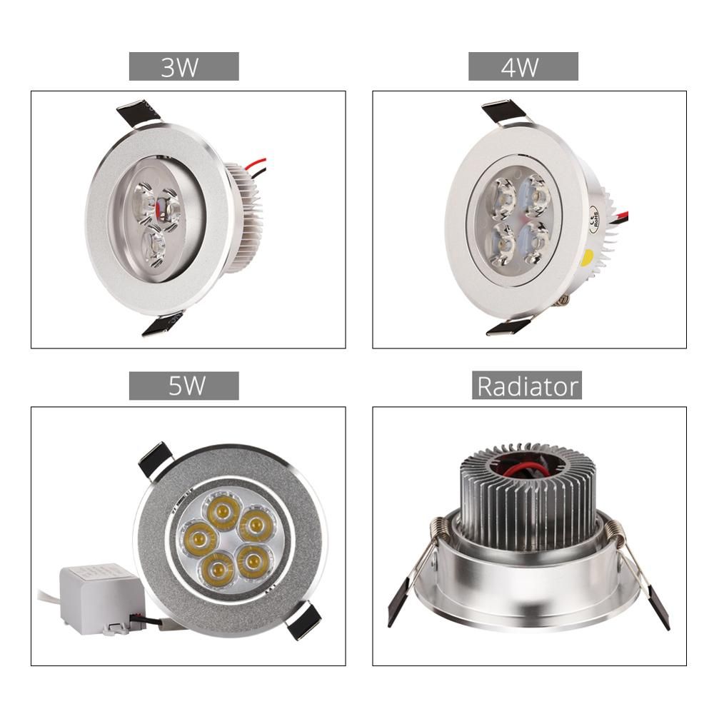 Dimmable LED Downlight 3W 4W 5W Spot LED AC110V 220V Sandy
