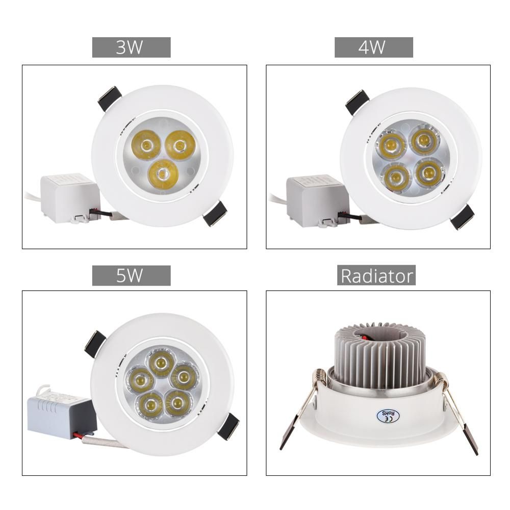 Dimmable LED Downlight 3W 4W 5W Spot LED AC110V 220V Sandy