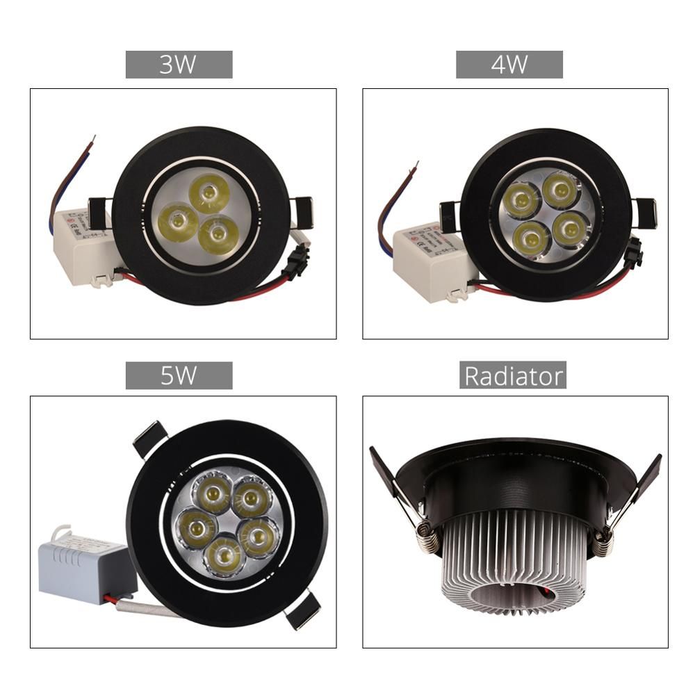 Dimmable LED Downlight 3W 4W 5W Spot LED AC110V 220V Sandy