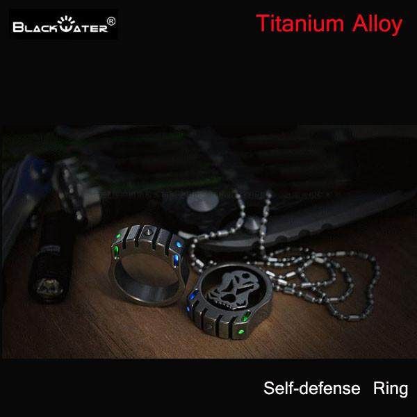 BLACKWATER T0MCAT Tungsten Steel Titanium Alloy Self-defense Ring With Tritium
