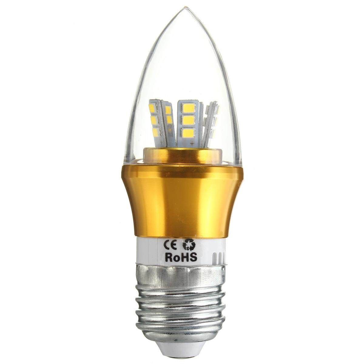 LED Light Bulb E27 6W Energy Saving 10W 2835 SMD LED Chandelier Light Bulb Lamp Non Dimmable 85-265V Pure White (E27 True White)