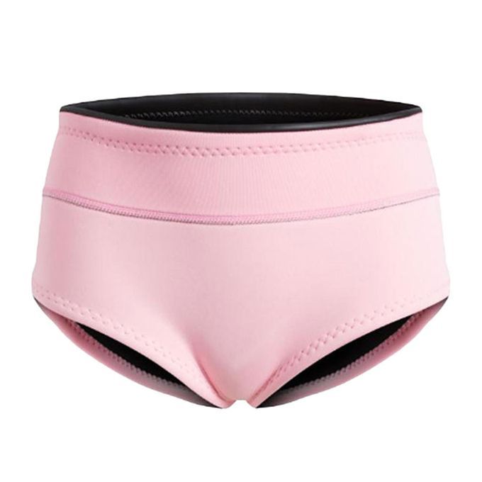Women Wetsuit Brief Girls Diving Wetsuit Underwear Swimsuit Pink  XL