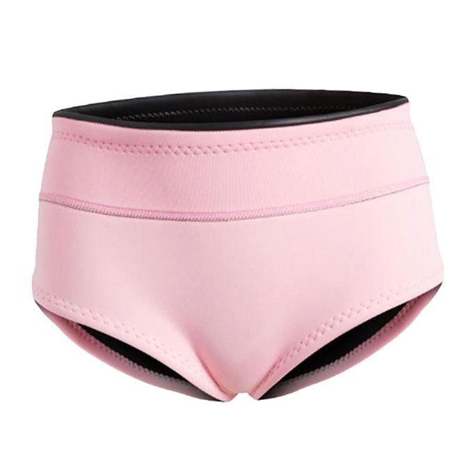 Women Wetsuit Brief Girls Diving Wetsuit Underwear Swimsuit Pink  XL
