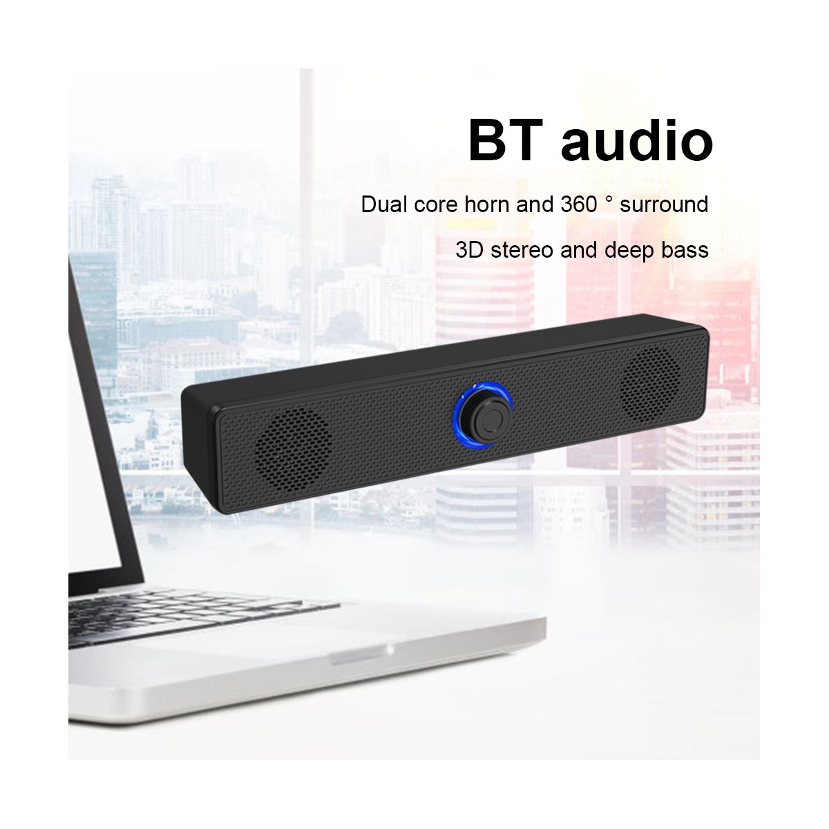 USB Powered Soundbar Bluetooth 5.0 Speaker 4D