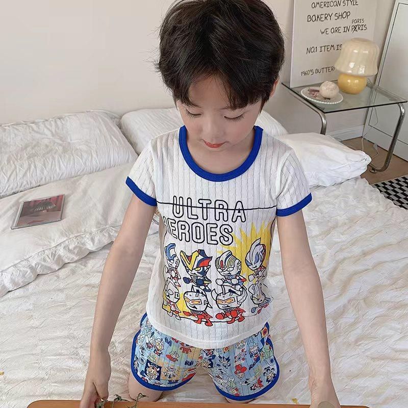 Hot-Selling New Arrival Boys And Girls Baby Short Sleeve Shorts Suit Two-Piece Set Pure Co