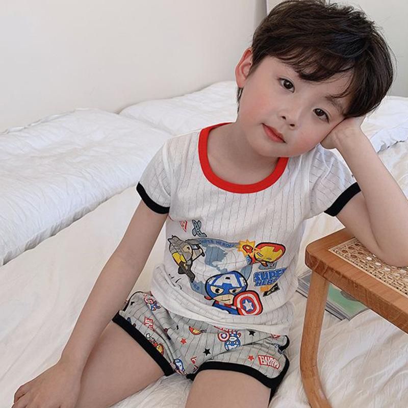 Hot-Selling New Arrival Boys And Girls Baby Short Sleeve Shorts Suit Two-Piece Set Pure Co