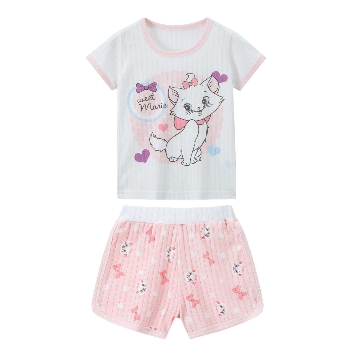 Hot-Selling New Arrival Boys And Girls Baby Short Sleeve Shorts Suit Two-Piece Set Pure Co
