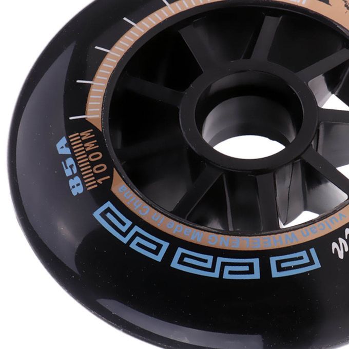 Replacement Inline Roller Skate Wheels For Men Women 100mm Black