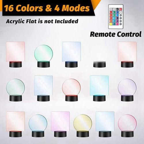 15 Sets 3D Night LED Light Lamp Base 16 Colors