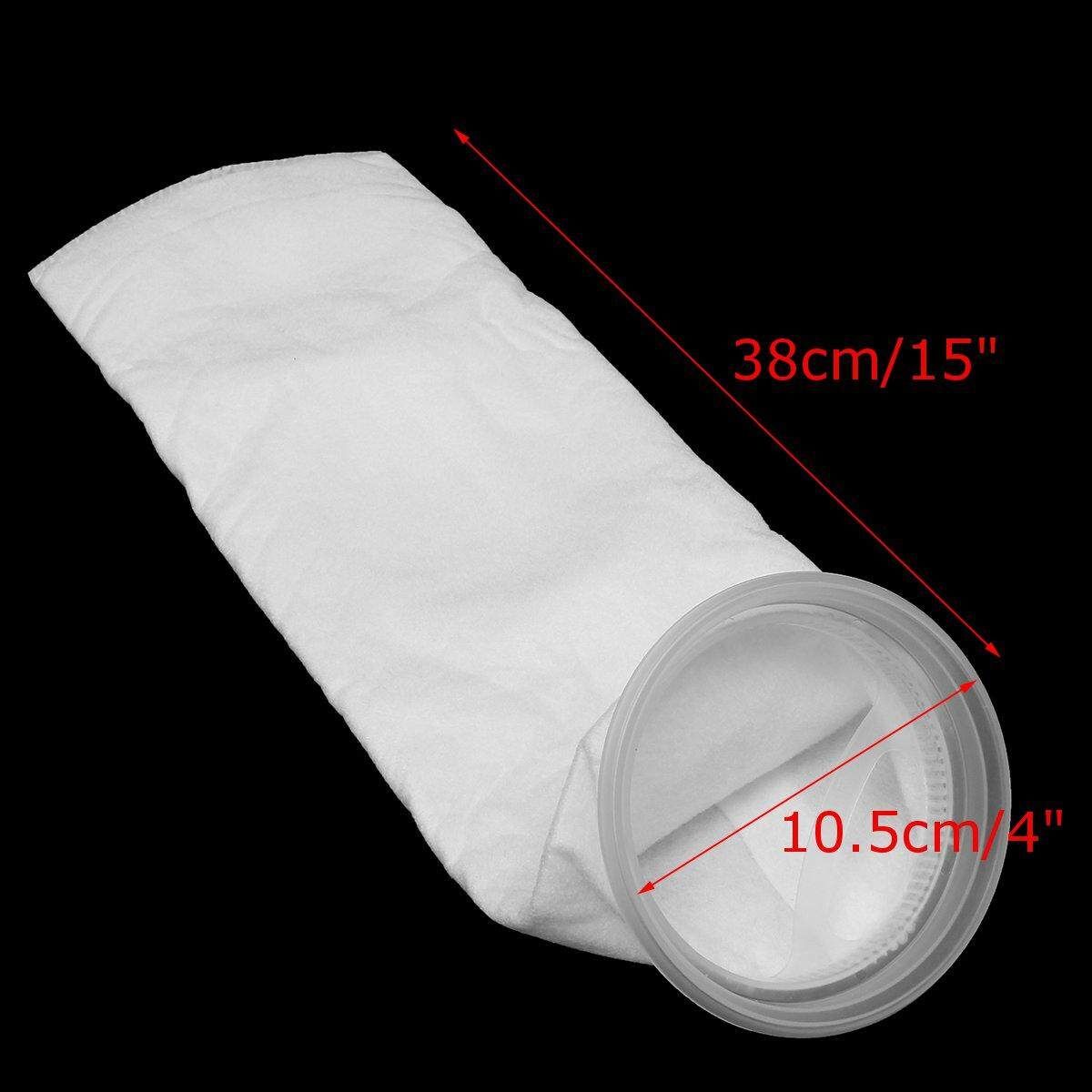 3-100Pcs 4" X 15" 200um Aquarium Reef Sump Micron Felt Fish Tank Filter Sock Bag