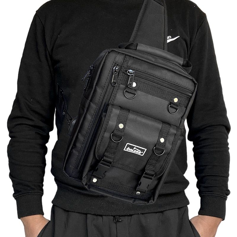 Chest Hang Tool Bag Single Shoulder Bag 1680D Oxford Cloth Backpack Multi-Functional Hard Man Style Preferred Satchel