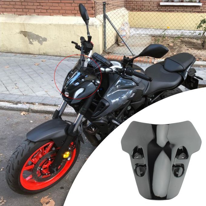 Motorcycle Windshield Air Wind Deflector For Yamaha MT-07 MT07 Black