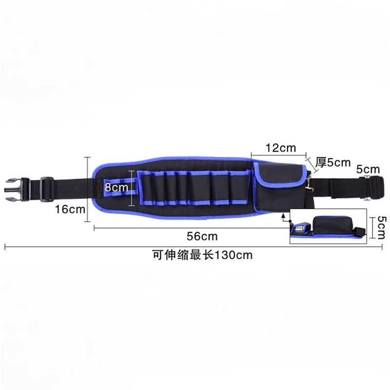 Tool Kit Carpenter Electrician Waist Pouch Multi Pocket Storage Bags Organizer Oxford Cloth Waterproof With Belt