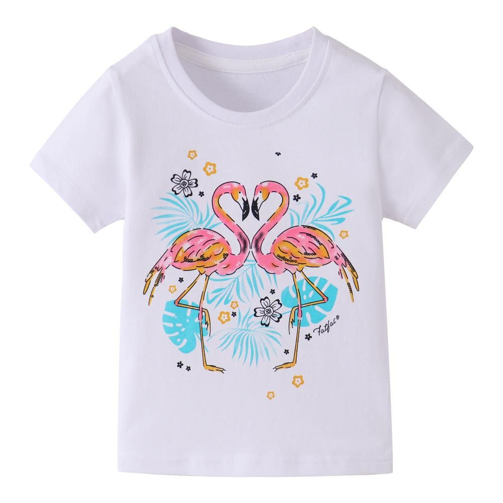 Summer Short-Sleeved Cotton Children's T-Shirt Girls' Half-Sleeved Base Clothing