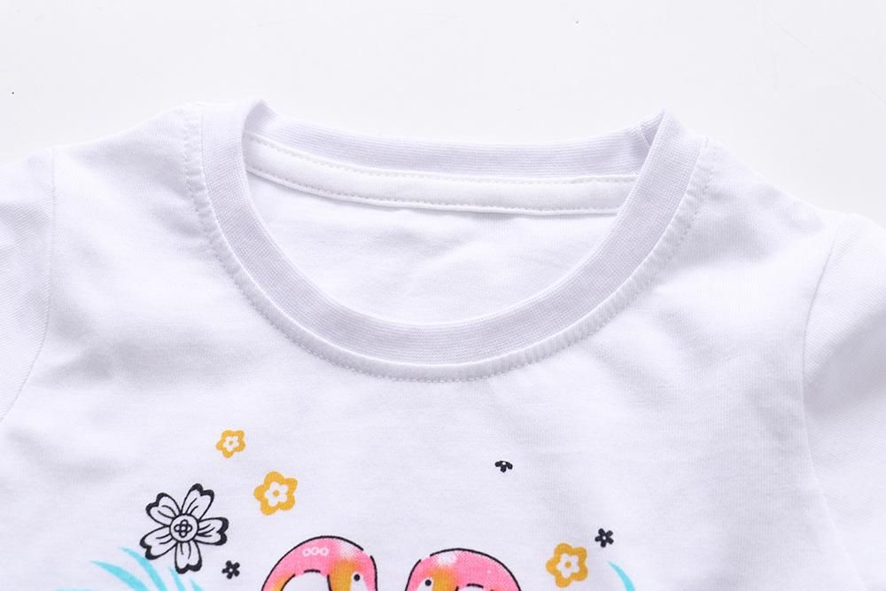 Summer Short-Sleeved Cotton Children's T-Shirt Girls' Half-Sleeved Base Clothing