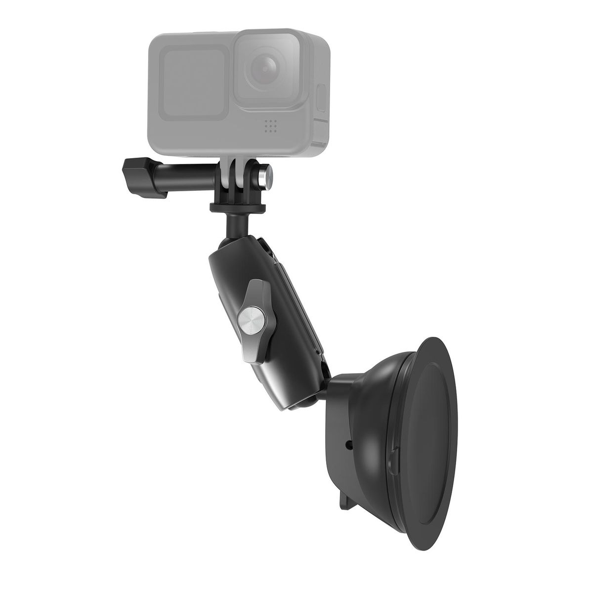 TELESIN TE-SUC-010 Aluminum Alloy Suction Cup Mount with Double Ball Head 1/4 Inch Screw Replacement for GoPro 11 10 9 Action Camera ILDC Smartphone