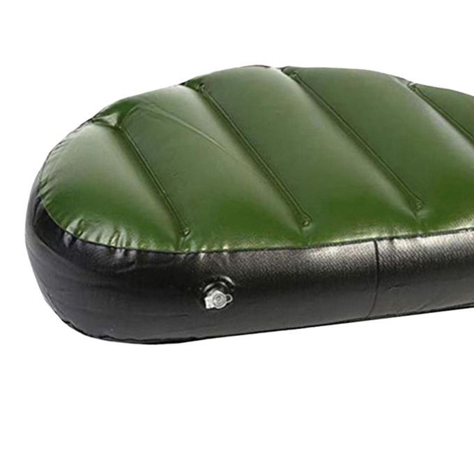 PVC Inflatable Seat Cushion Boat Waterproof Air Seat Pad Black+Green