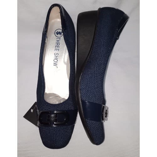 Wedge Shoe - Navy Blue