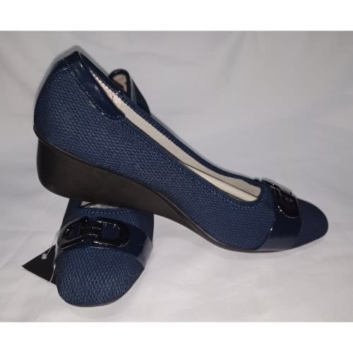 Wedge Shoe - Navy Blue