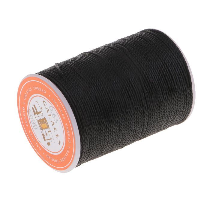 1 Spool Black Waxed Cotton Necklace Beads Cord String 065mm 93 Black
