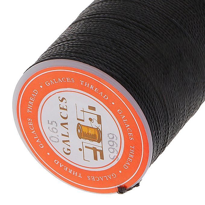 1 Spool Black Waxed Cotton Necklace Beads Cord String 065mm 93 Black