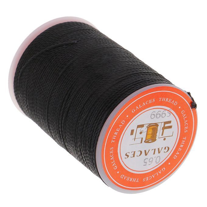 1 Spool Black Waxed Cotton Necklace Beads Cord String 065mm 93 Black