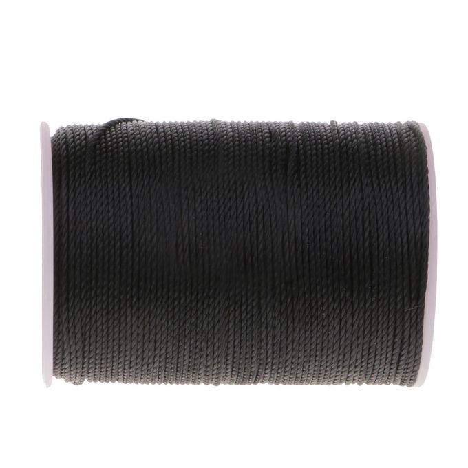 1 Spool Black Waxed Cotton Necklace Beads Cord String 065mm 93 Black