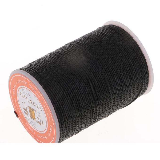1 Spool Black Waxed Cotton Necklace Beads Cord String 065mm 93 Black