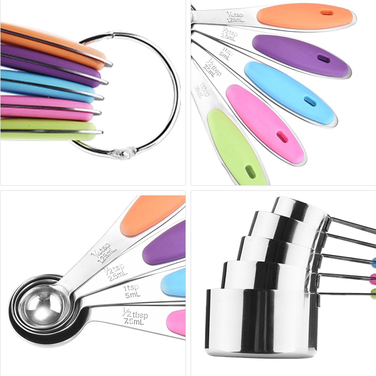 10PCS Measuring Cups And Spoons Set For Dry And Liquid