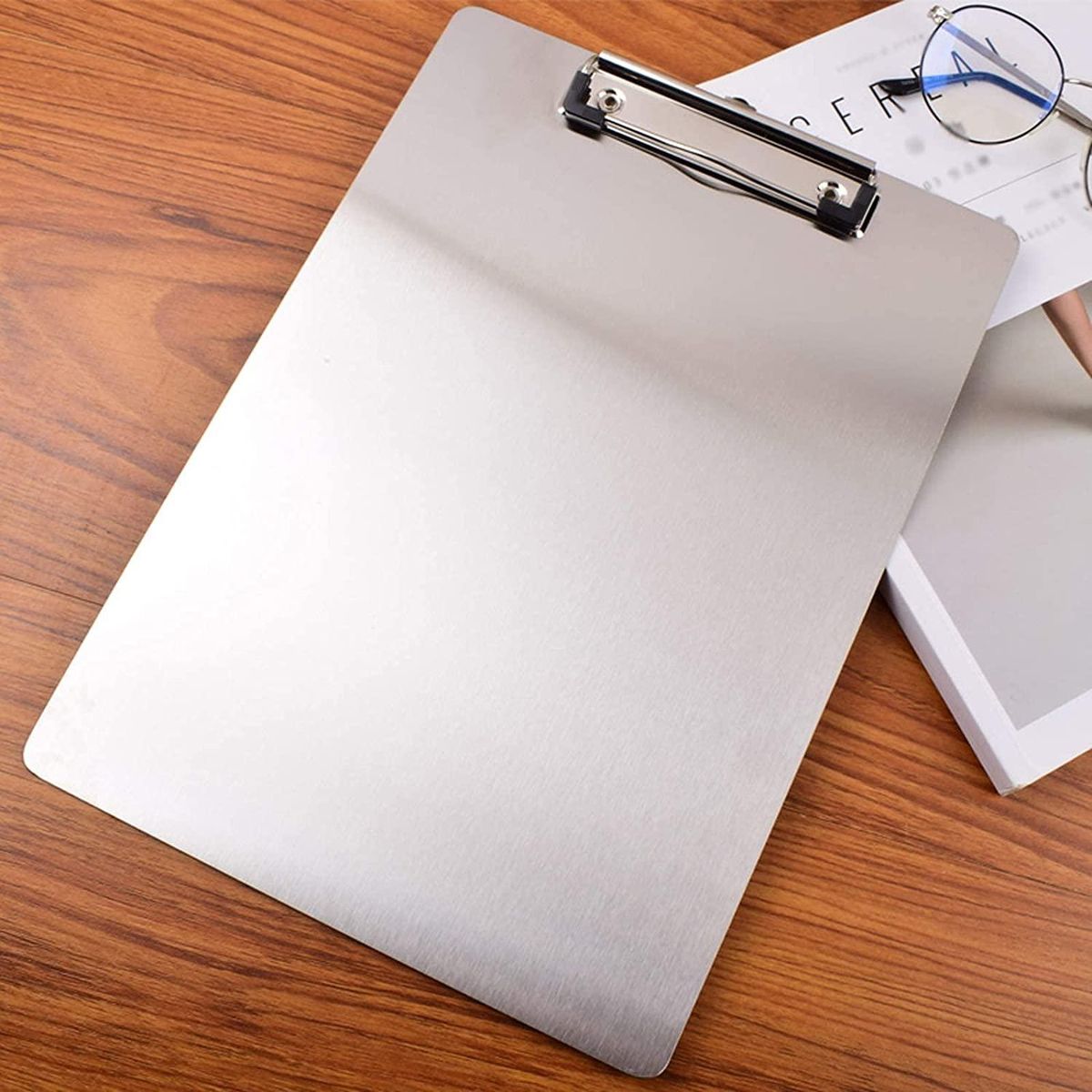 Metal Clipboard Folder A4 Stainless Steel Clip Board Bill
