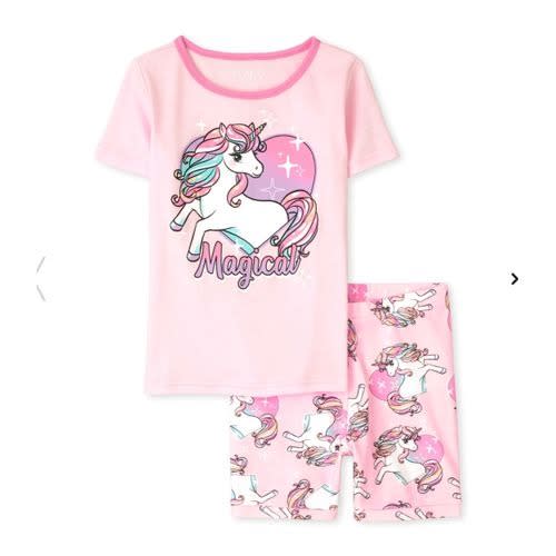 Magical Unicorn Short Sleeve Cotton Snug Fit Pyjamas Sleepwear -