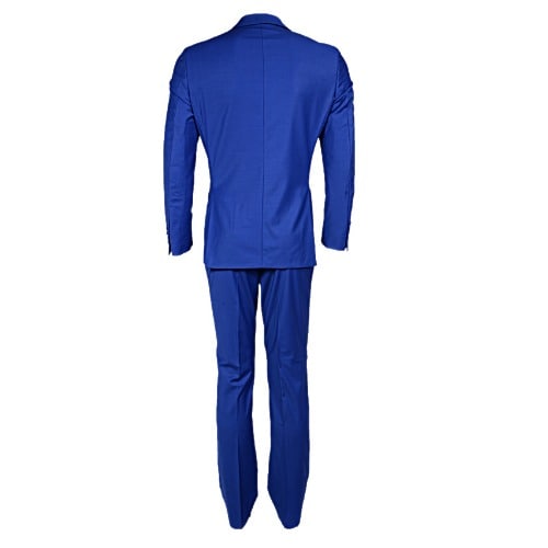 MS-2951-Notch Lapel Premium Suit With Double Button-Royal Blue