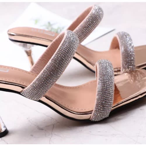 Studded Mules- Rose Gold