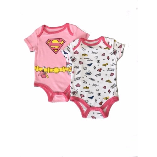 Marvel Superwoman Baby Girl Bodysuit -2 Pack