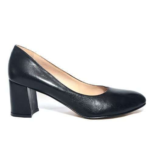 Leather Court Shoe - Black