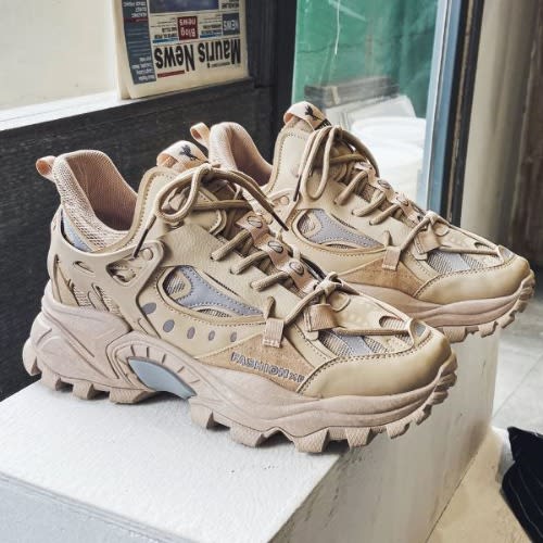 Hipster Sneakers In Khaki