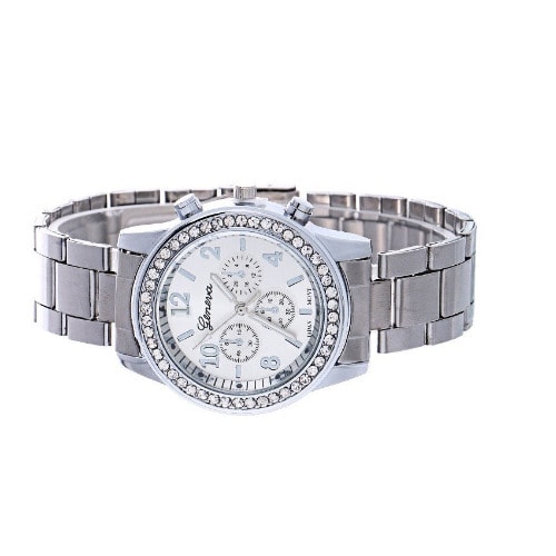Women's Stainless Steel Faux Chronograph Watch Box