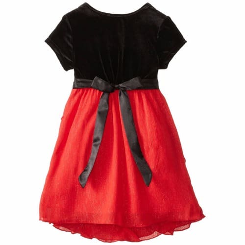 Little Girls' Asymmetric Ruffle Dress with Shrug